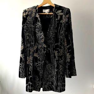 Badgley Mischka Velvet beaded jacket black 6